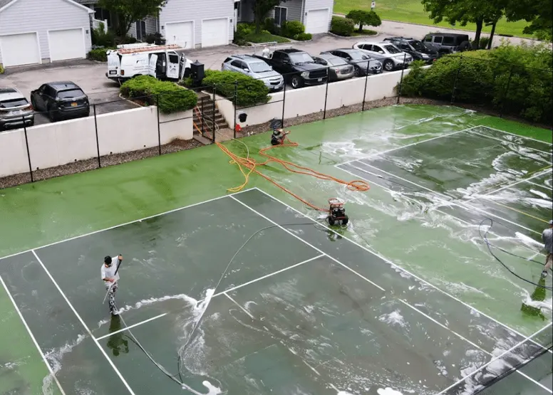 Parma Heights Power Washing professional cleaning outdoor surfaces at Parma Heights property