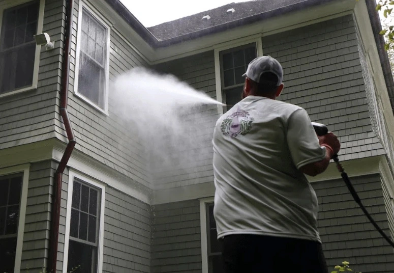 Commercial pressure washing service by Parma Heights Power Washing at Parma Heights business